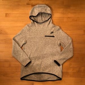 Ladies Nike Grey Heather Hooded Sweater Pullover - Ladies Small